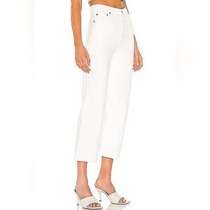 Levis Ribcage Straight Ankle Jeans White Size 27